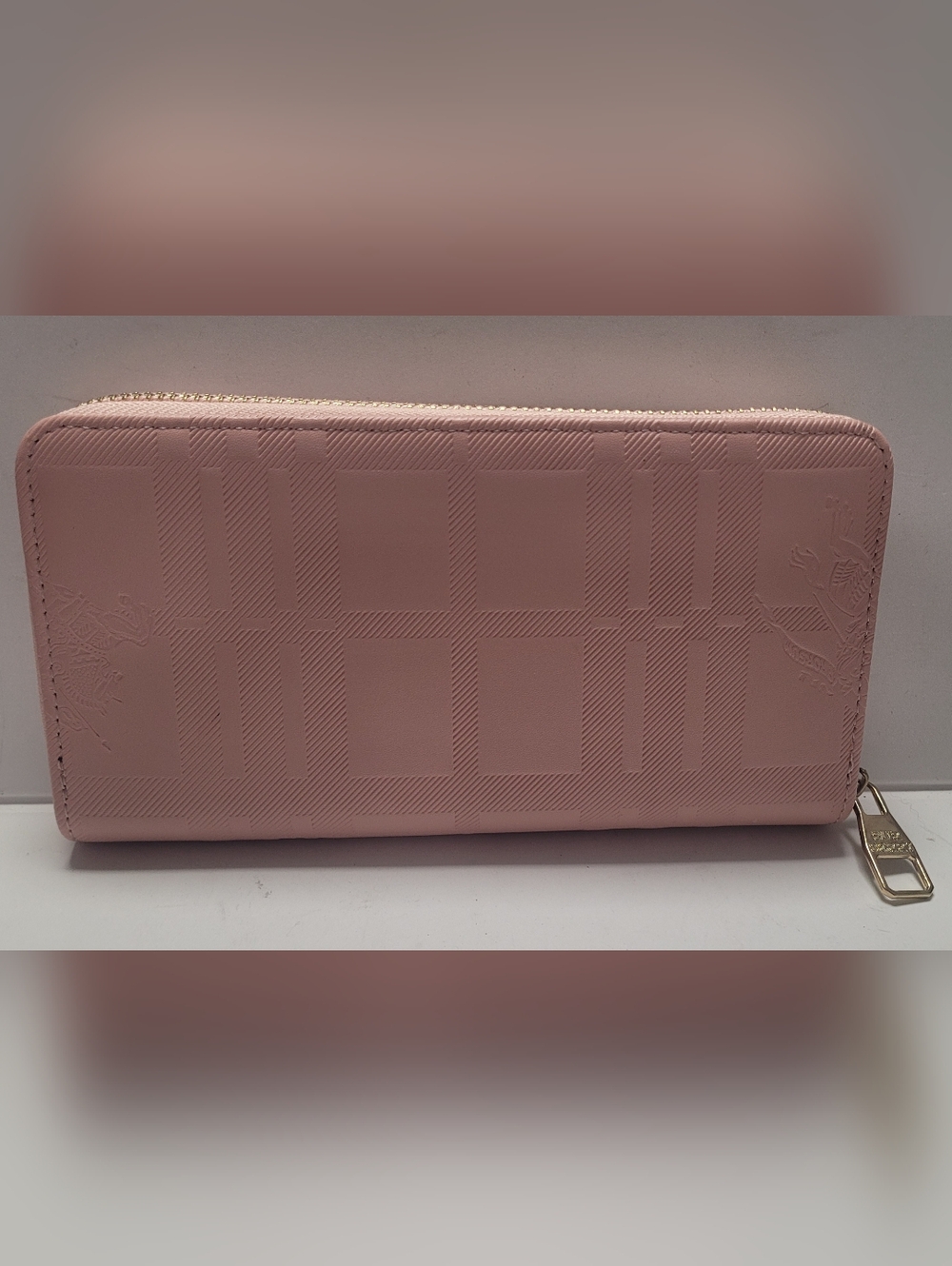 Burberry Pink Embossed Leather Women's Wallet - Picture 2 of 9